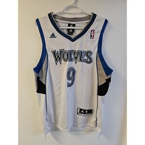Adidas NBA Authentics Minnesota Timberwolves Ricky Rubio #9 Jersey Size Large